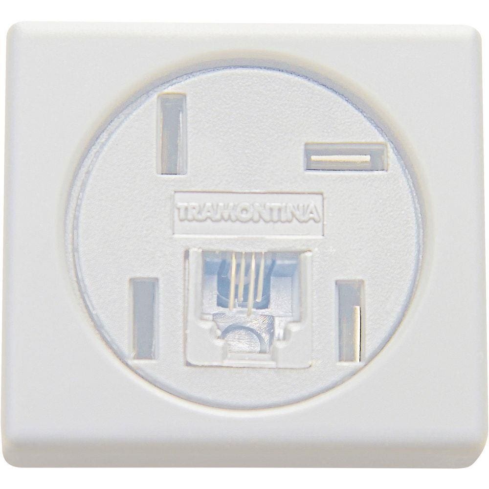 Módulo Tomada de Telefone 4 pinos e RJ11 Tramontina IzyFlat Modelo Americano Branco Tramontina