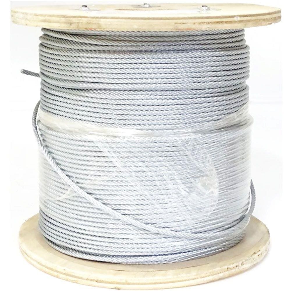 Cabo de aço Galvanizado Alma de Fibra 6x19 1/8 250M Starfer