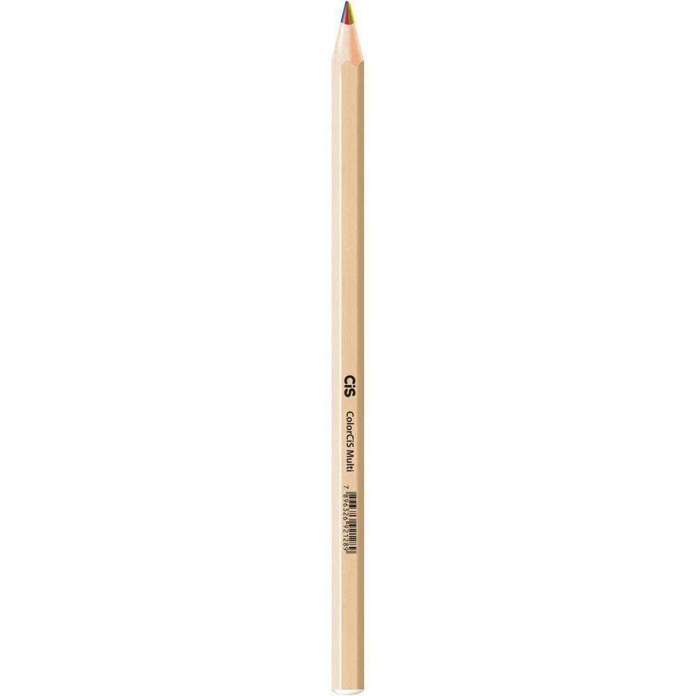 Lápis De Cor Jumbão Cis Multicolor Grafite 4 Cores