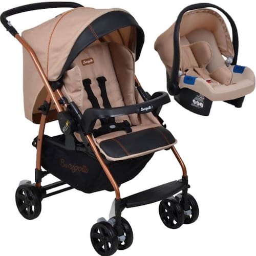 imagem-Carrinho de Bebe Burigotto Rio K com Bebe Conforto Mon Amour