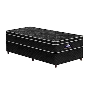 Conjunto Cama Box Solteiro de Molas Gazin Pérola Negra 88x188