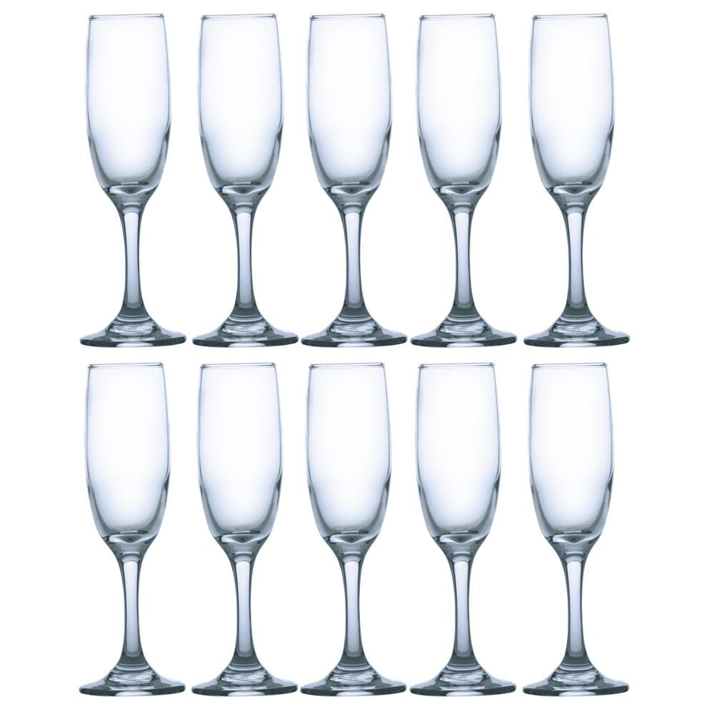 Jogo de Taças Rioja Champagne 177ml de Vidro Luxo - 10Un