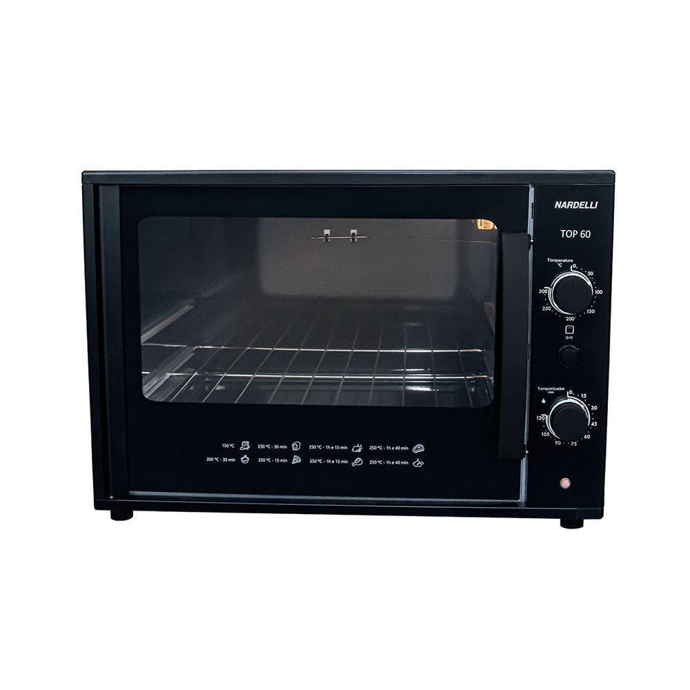 Forno Elétrico de Bancada Nardelli TOP 60 Black 60 Litros Preto 127V