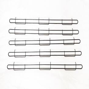 Anteparo Frontal Amapa 092 Preto P/ Bandeja Gondola Kit 10