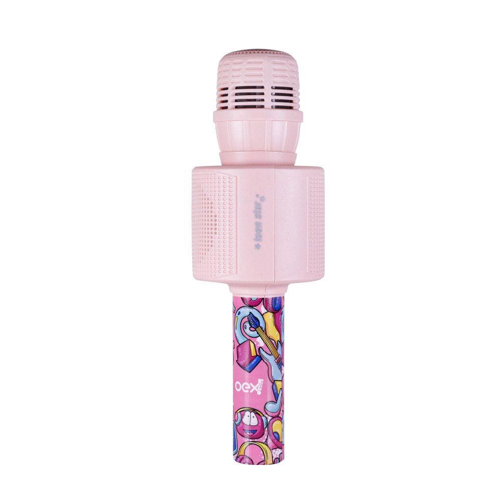 Microfone Karaokê Bluetooth Teen Star 5W Rosa Mk301 Oex