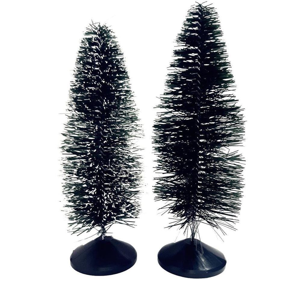 Kit Com 2 Mini Árvore De Natal Nevada E Verde 25Cm