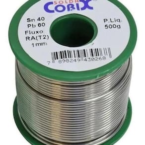 Solda Estanho 40X60 1.0Mm Com Fluxo Ra (T2) Rolo 500G Cobix