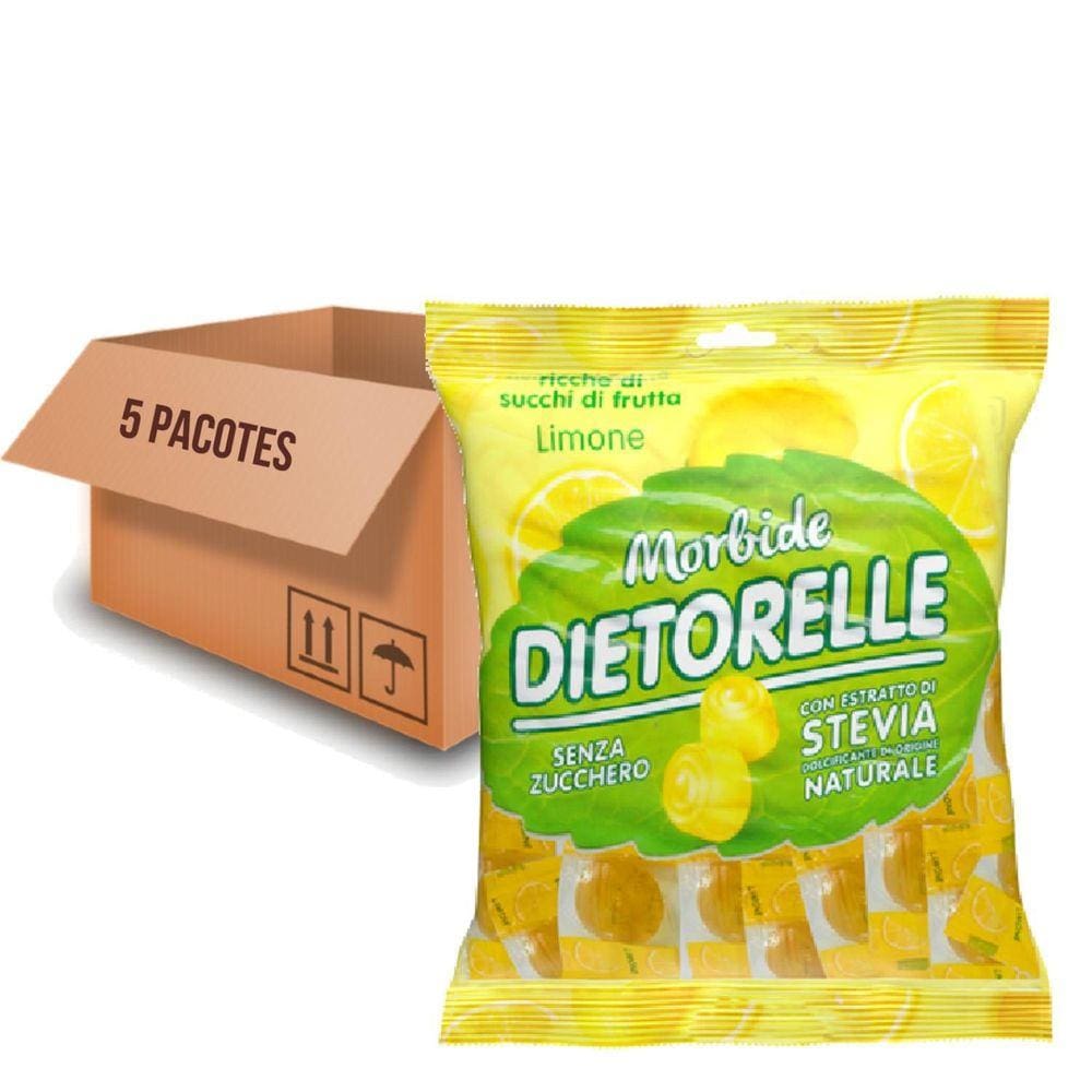 Bala De Goma De Limão Com Stevia Dietorelle 70G (5X)