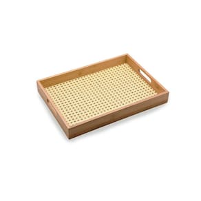 Bandeja Em Bambu Retangular Palinha 48Cm- Oikos