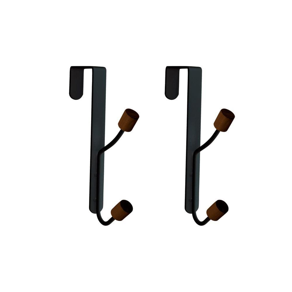 Conjunto De 2 Cabideiros Ferreiro Com Gancho Para Porta