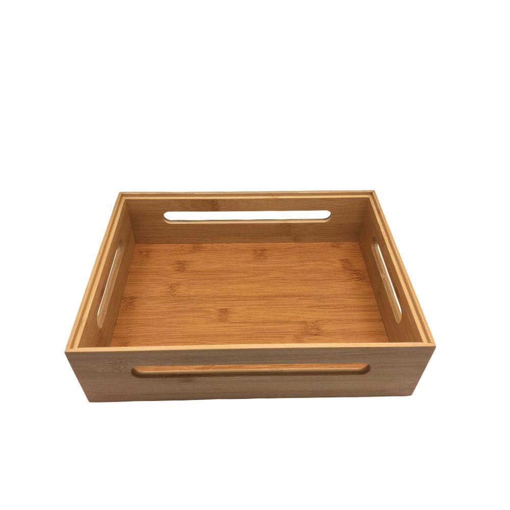 Caixa De Bambu Empilhável 32X23,5X9cm - Oikos