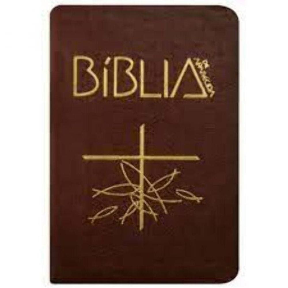 Bíblia de Aparecida - Bolso zíper marrom