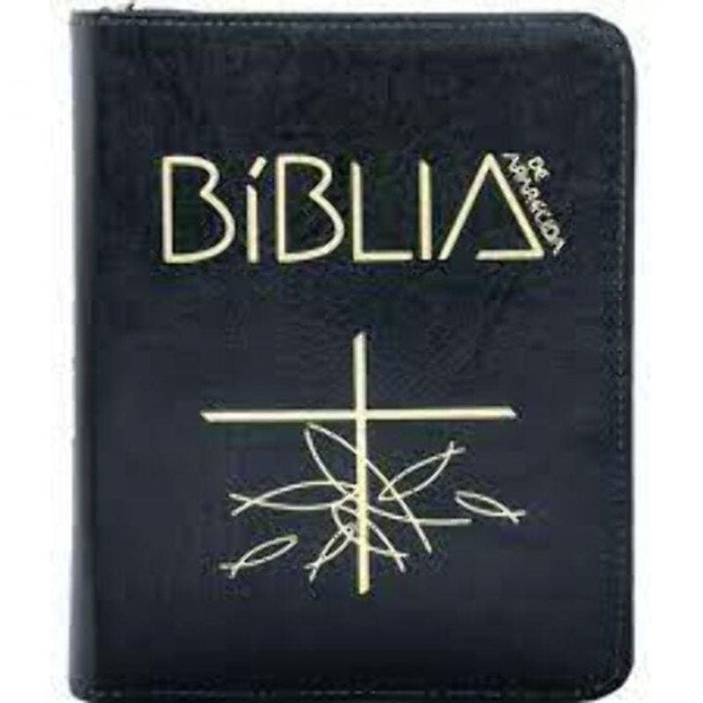 Biblia De Aparecida - Media Ziper Preta