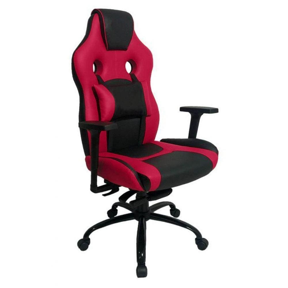 Cadeira Gamer Com Almofada Linha Gamer Racing Rosa