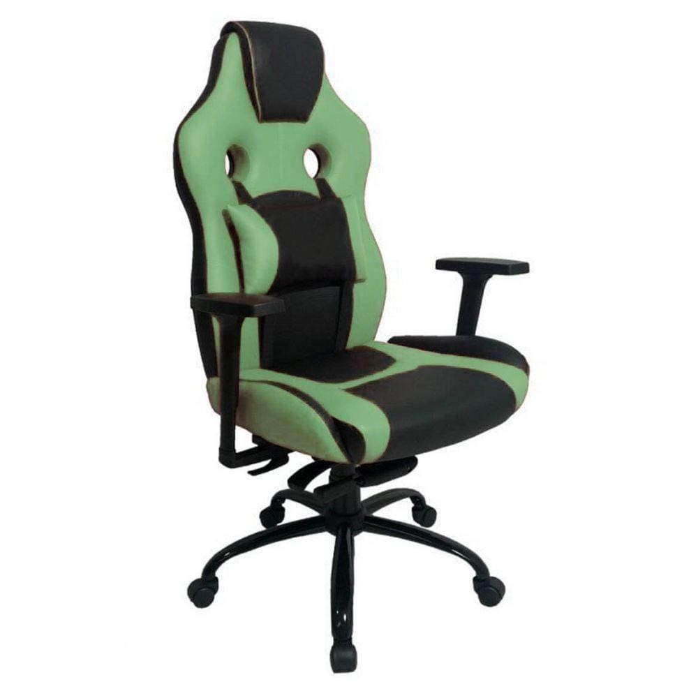 Cadeira Gamer Com Almofada Linha Gamer Racing Verde