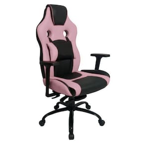 Cadeira Gamer Com Almofada Linha Gamer Racing Rosa