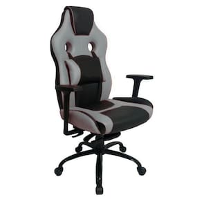Cadeira Gamer Com Almofada Linha Gamer Racing Cinza