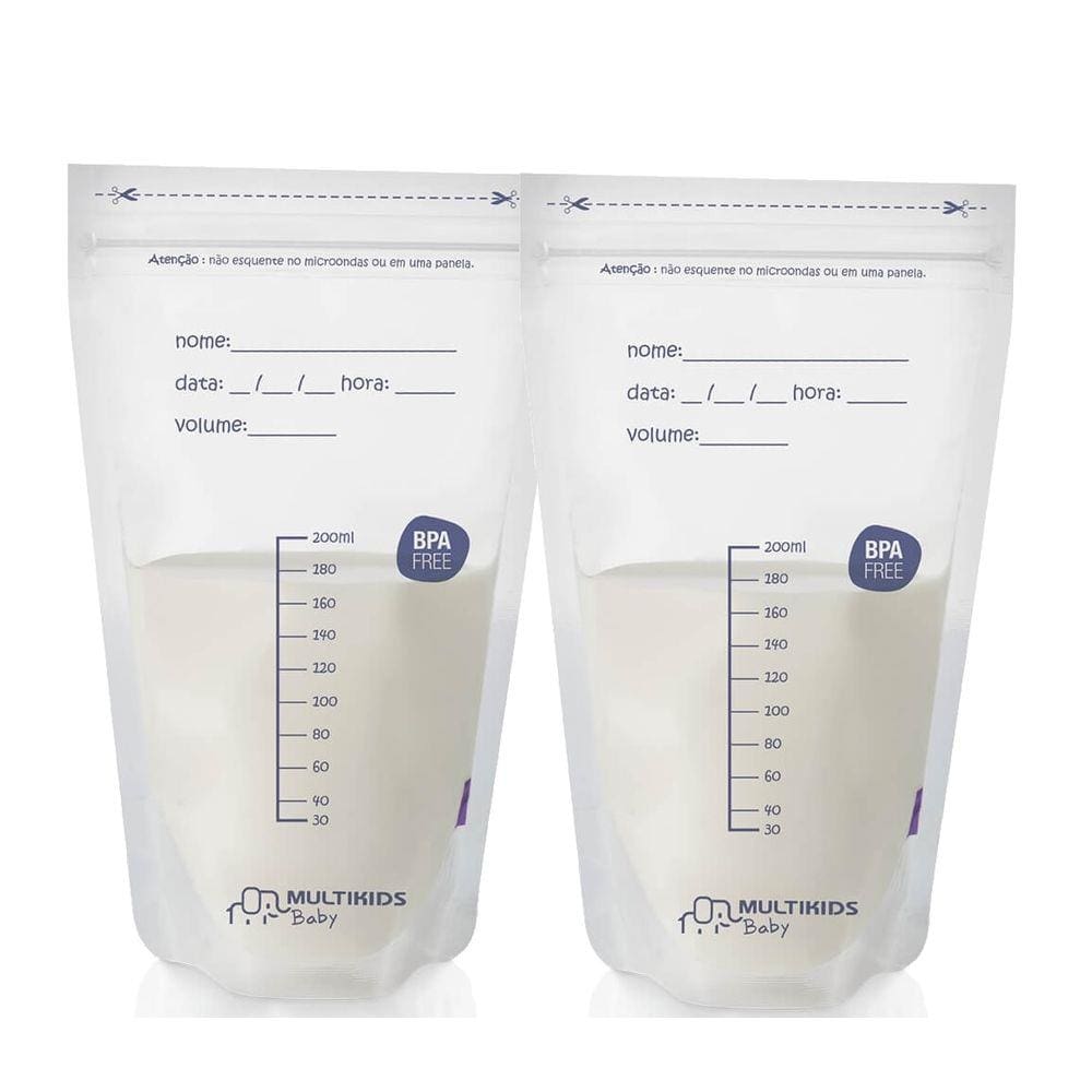 Kit 50 Sacos Para Armazenar Leite Materno Pré Esterelizados Multikids