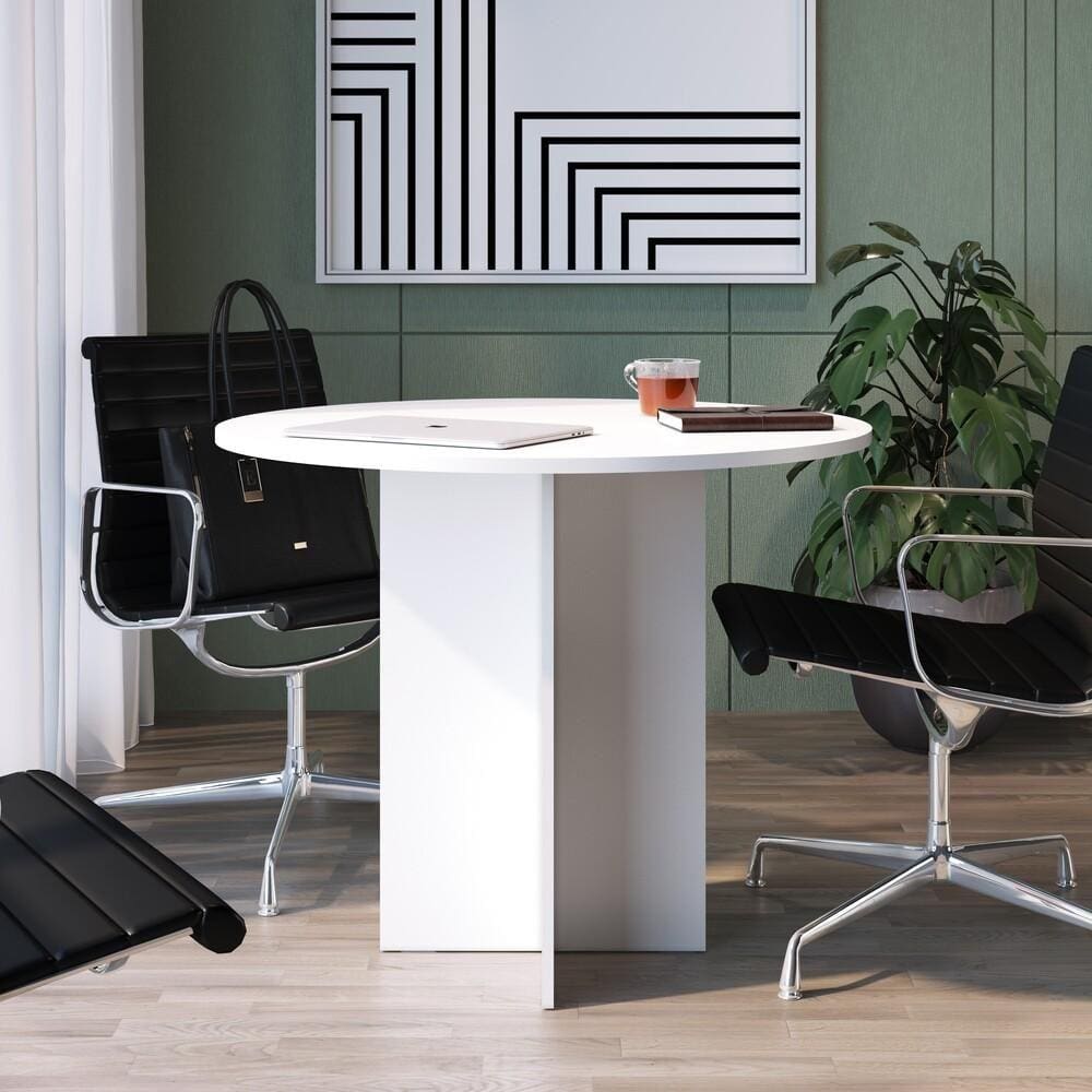 Mesa Redonda Reunião Escritório Café Cozinha Branca