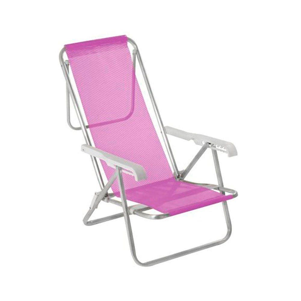 Cadeira Alta Reclinável de Alumínio 8 Posições Dobrável - 2293 Mor