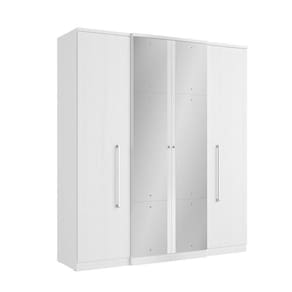 Guarda Roupa de Solteiro 4 Portas 2 Gavetas Thb Splendore Plus Glass