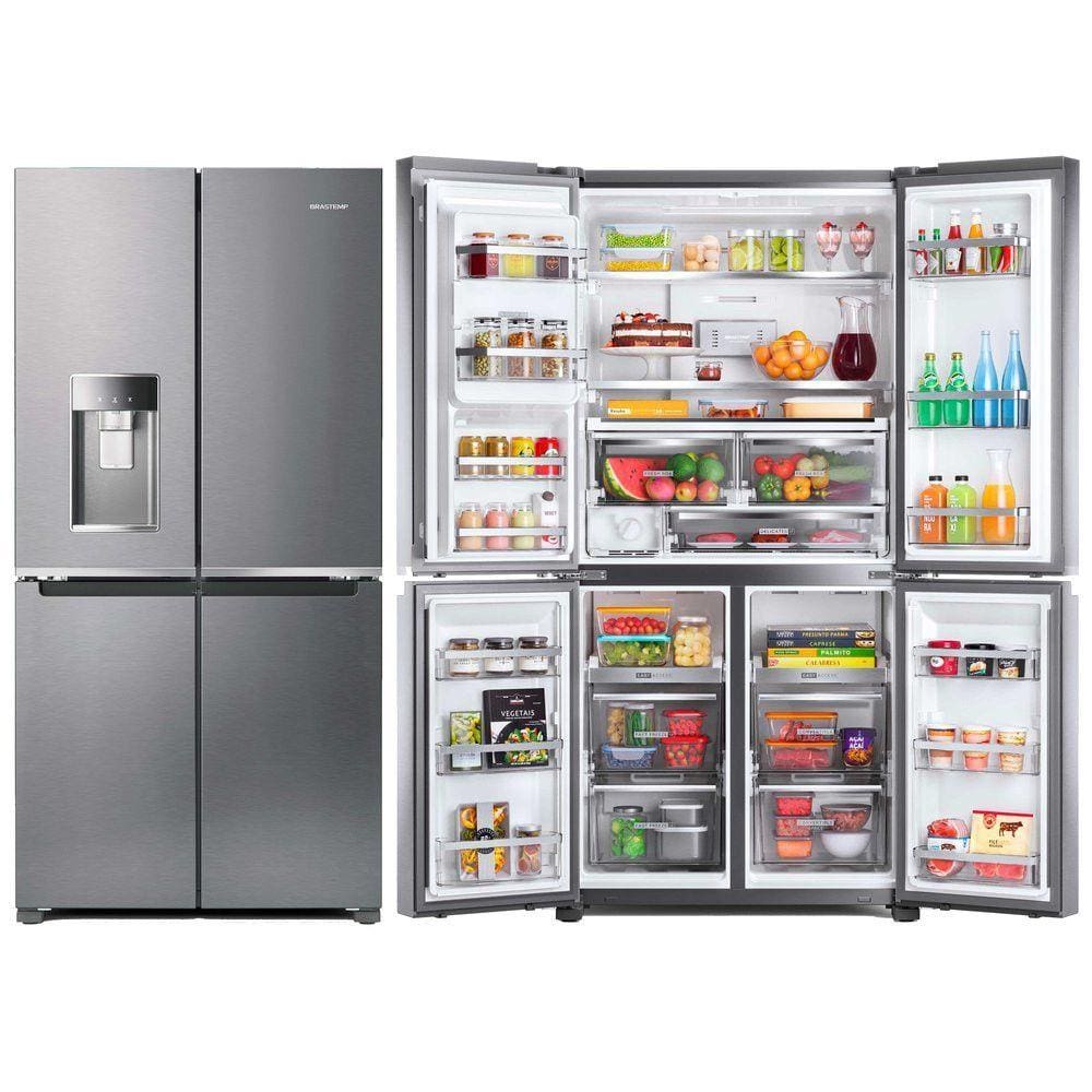 Geladeira Side by Side Brastemp 4 Portas Frost Free Inverse 543L BRO90AK