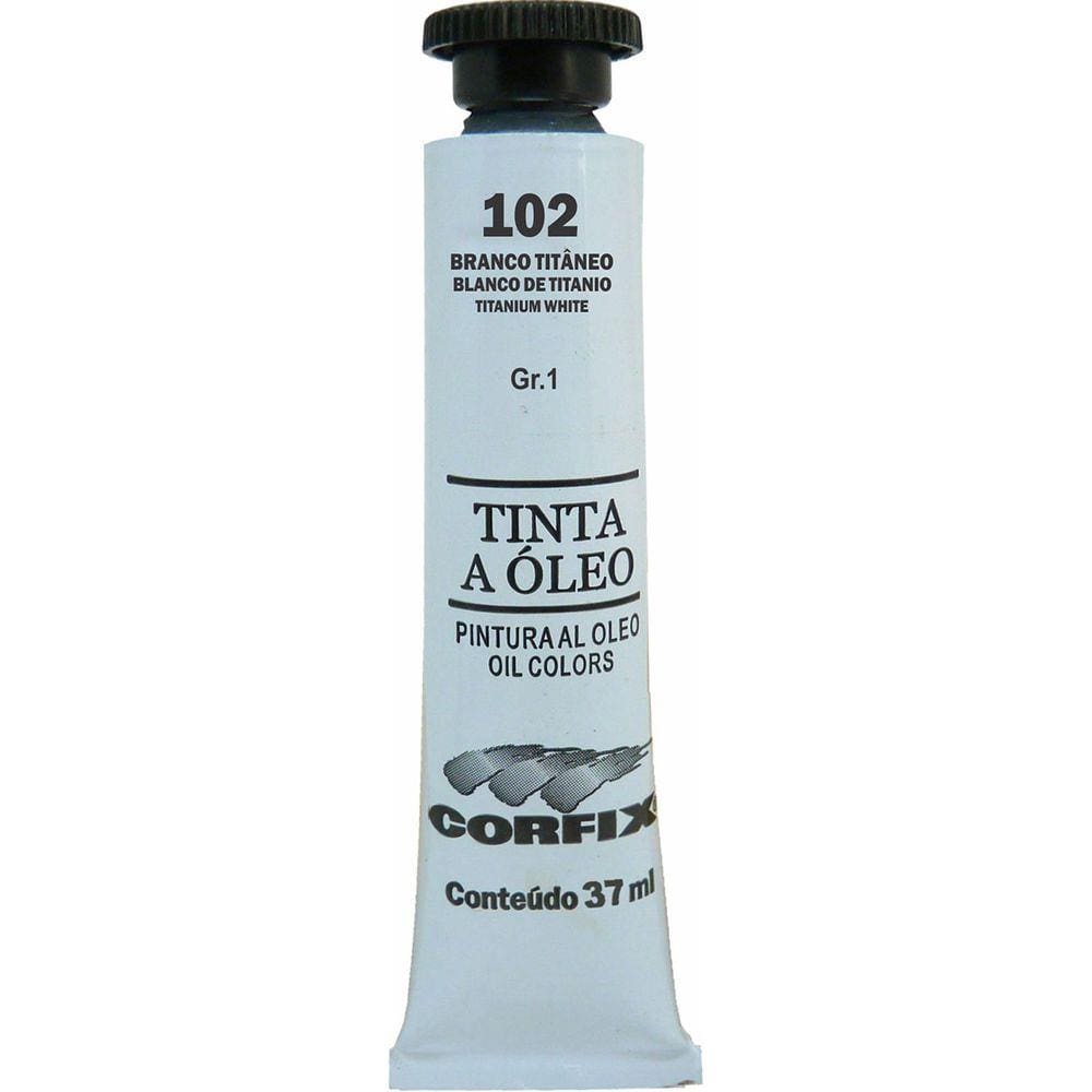 Tinta Óleo Corfix 37ml Cor Branco Titâneo 102 Gr. 1