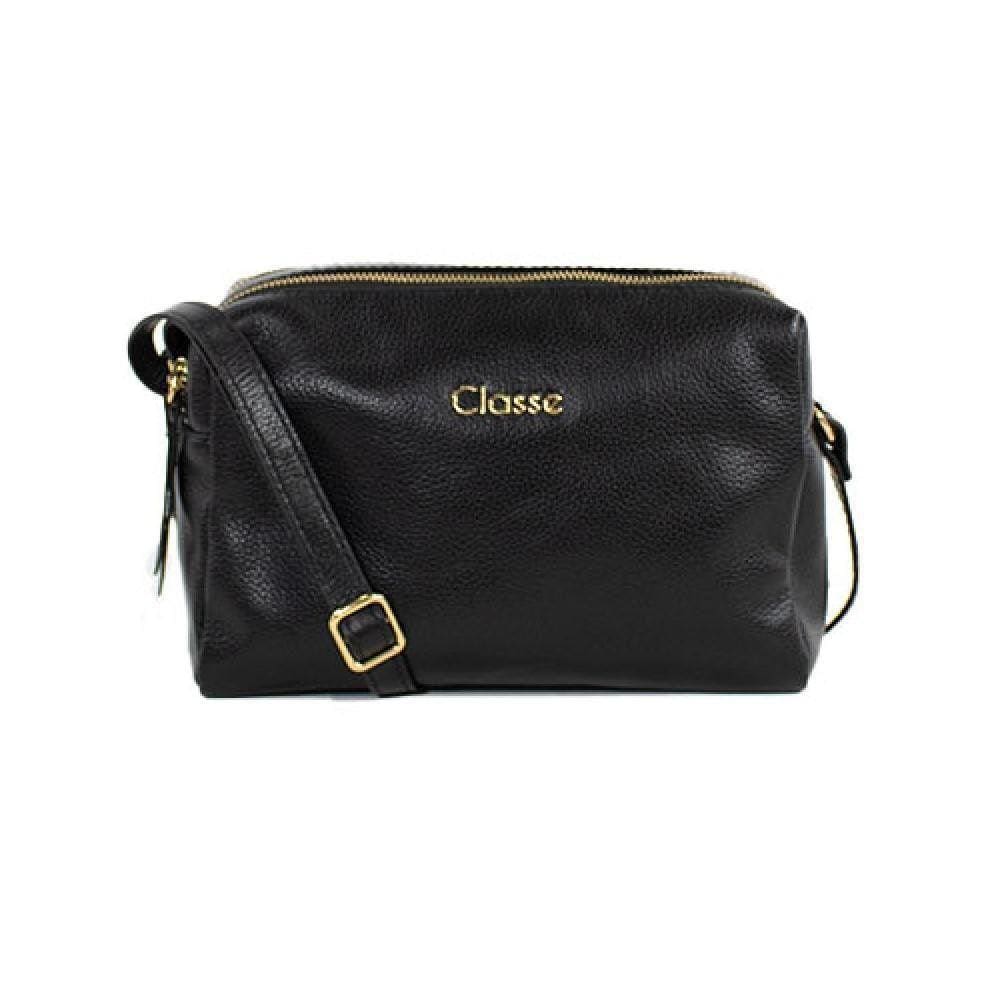 Bolsa Classe Couro Transversal Feminina 2870 Cb01 Preta