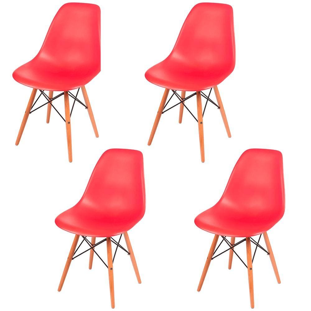 Kit 4 Cadeiras Eames Eifell 130PP