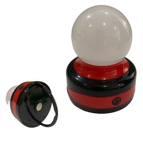 Abajur Luminária Com Led e Imã a Pilha Multiuso Vermelha