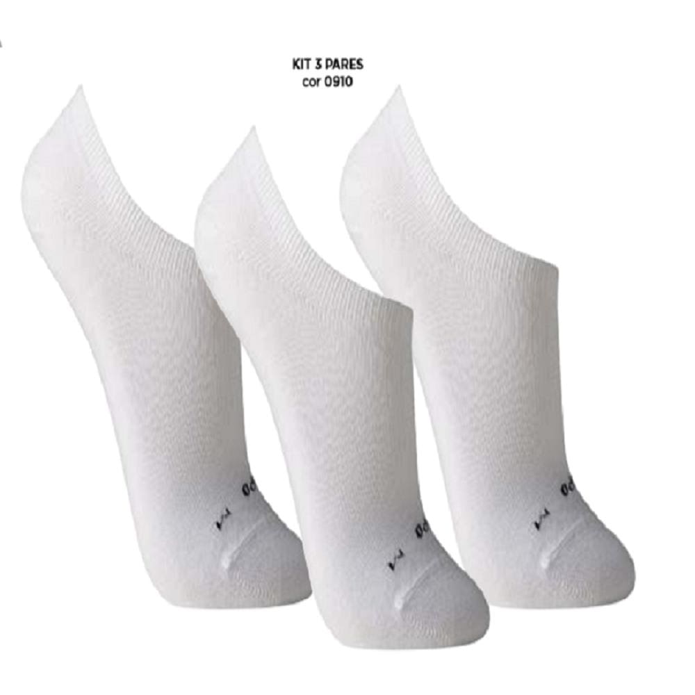 Kit 3 Pares Meias Invisível Para Tênis Feminino Lupo 3270