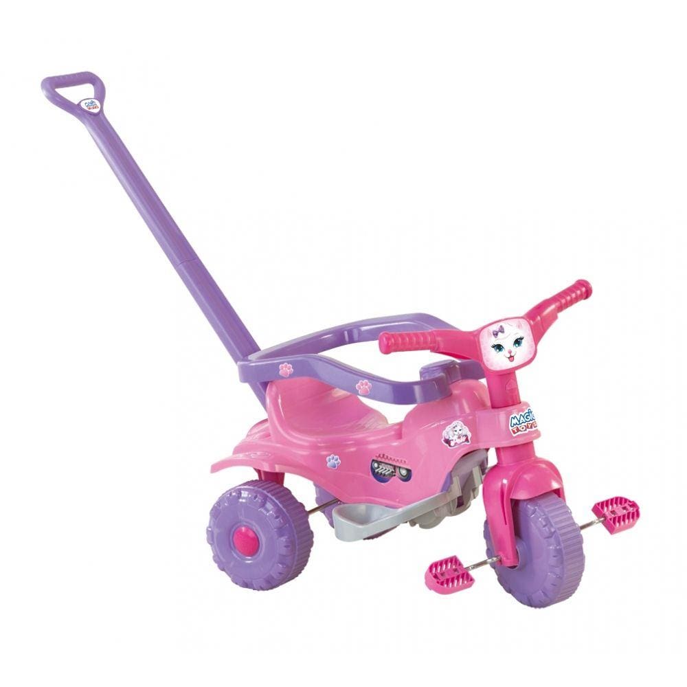 Tico-Tico Pets Rosa Magic Toys Gatinha Triciclo