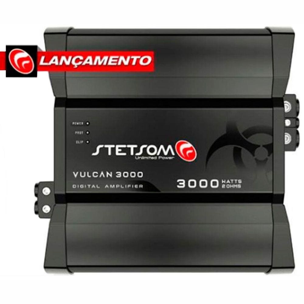 Módulo Amplificador Stetsom Vulcan 3000 3000W Rms 2 Ohms 1 Canal