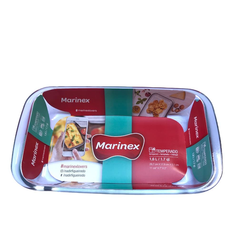 Forma Marinex Retangular 1,6LT/Assadeira/Refratário