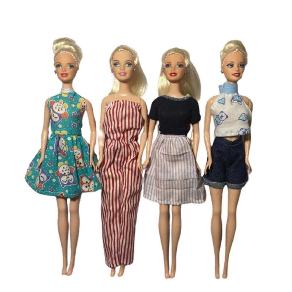 Kit C/ 10 Roupinhas Roupas vestidos P/ Boneca Barbie Frozen