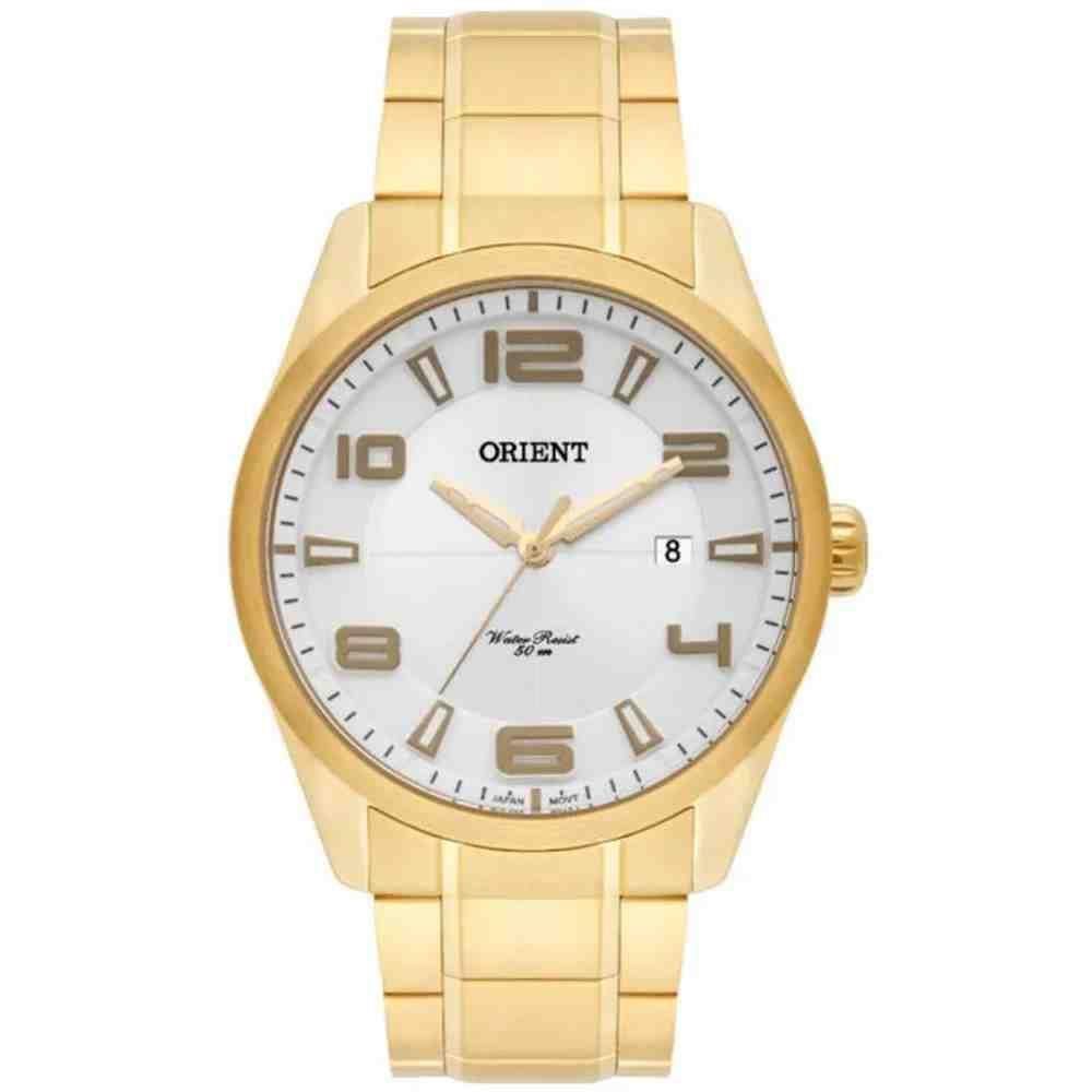 Relógio Orient masculino dourado - MGSS1131 S2KX