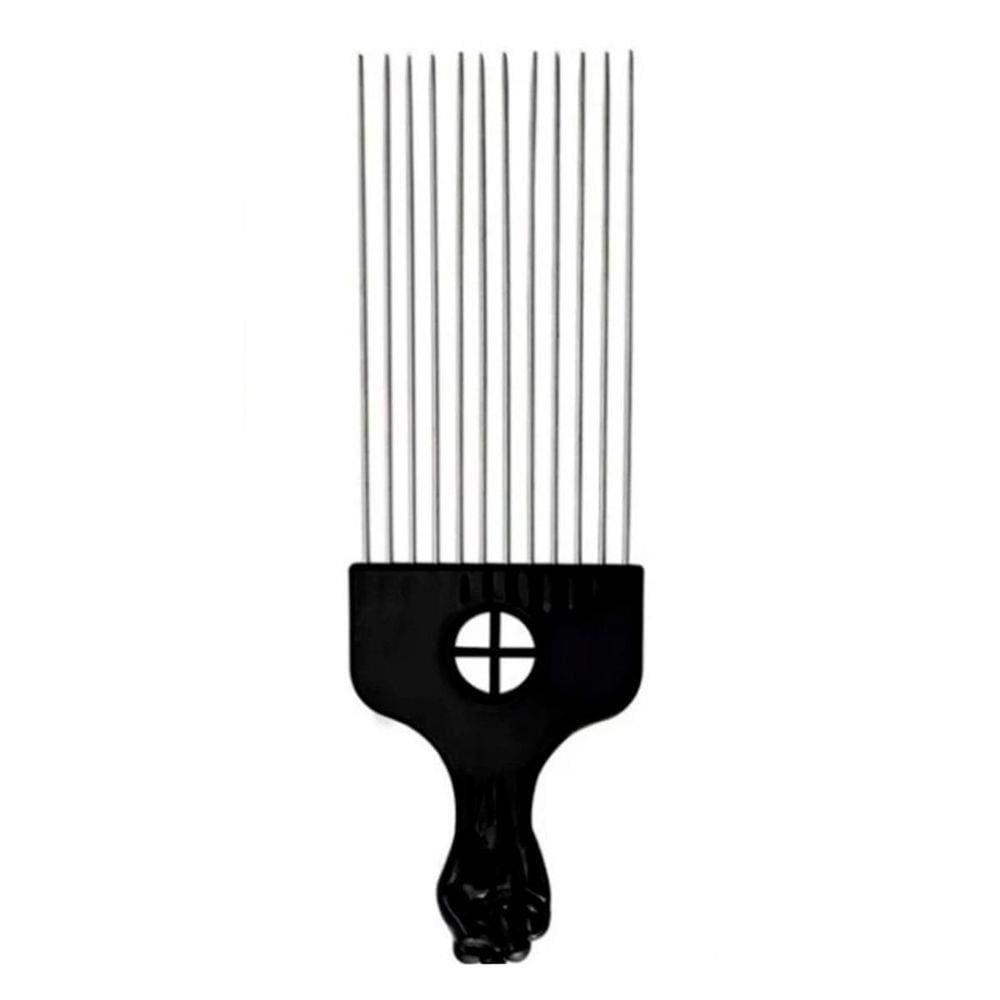 Pente Garfo de Aço Para Cabelos Crespos e Cacheados 23cm