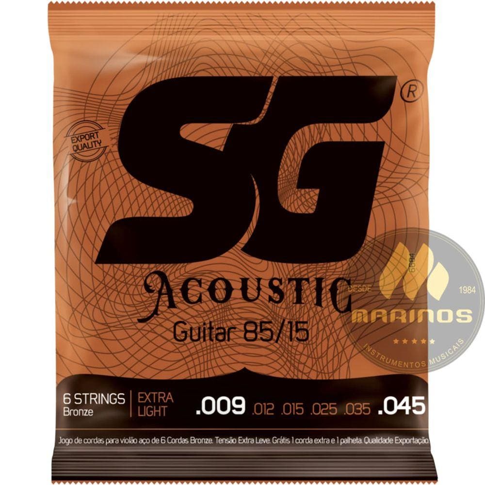 Encordoamento SG Violão Aço Bronze 009 SG6684