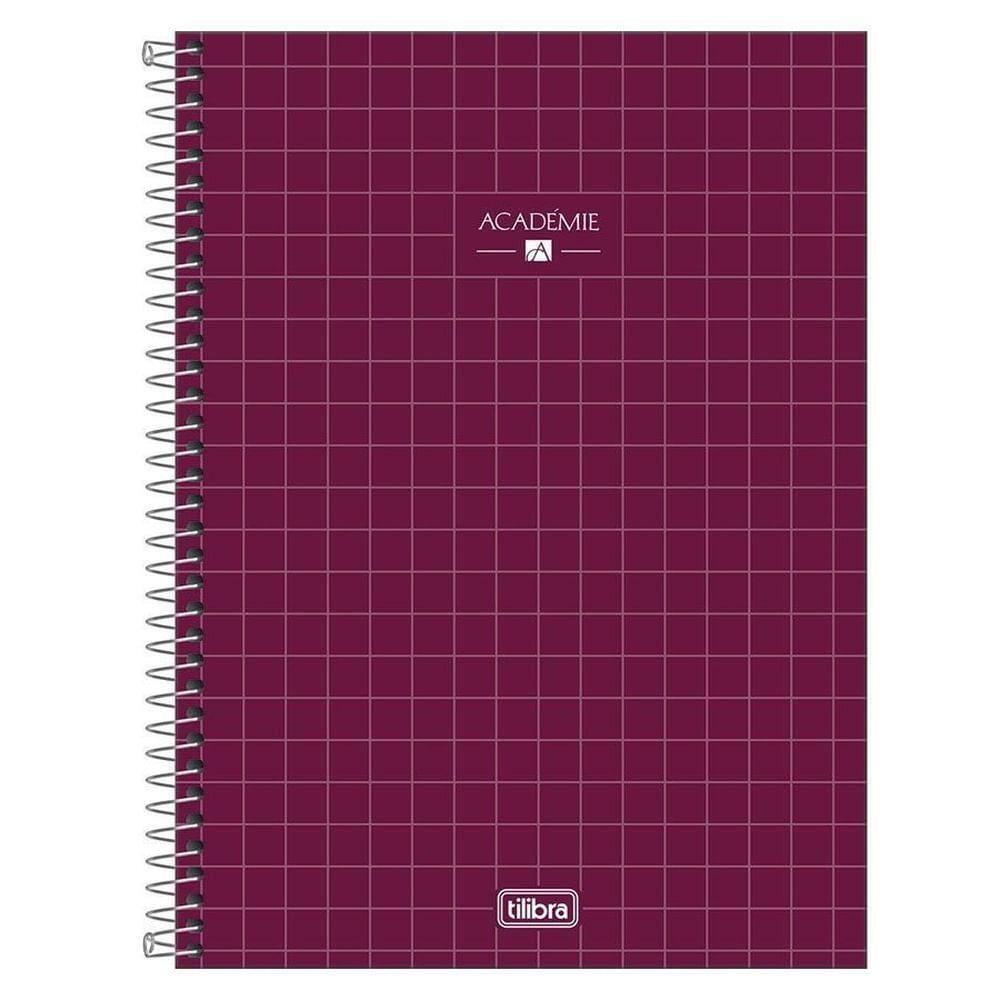 Caderno Univ. 1 Matéria 80Fls Académie Capa Vinho - Tilibra