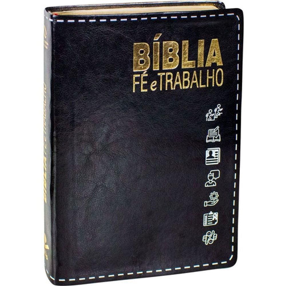 Bíblia Fé e Trabalho luxo preta
