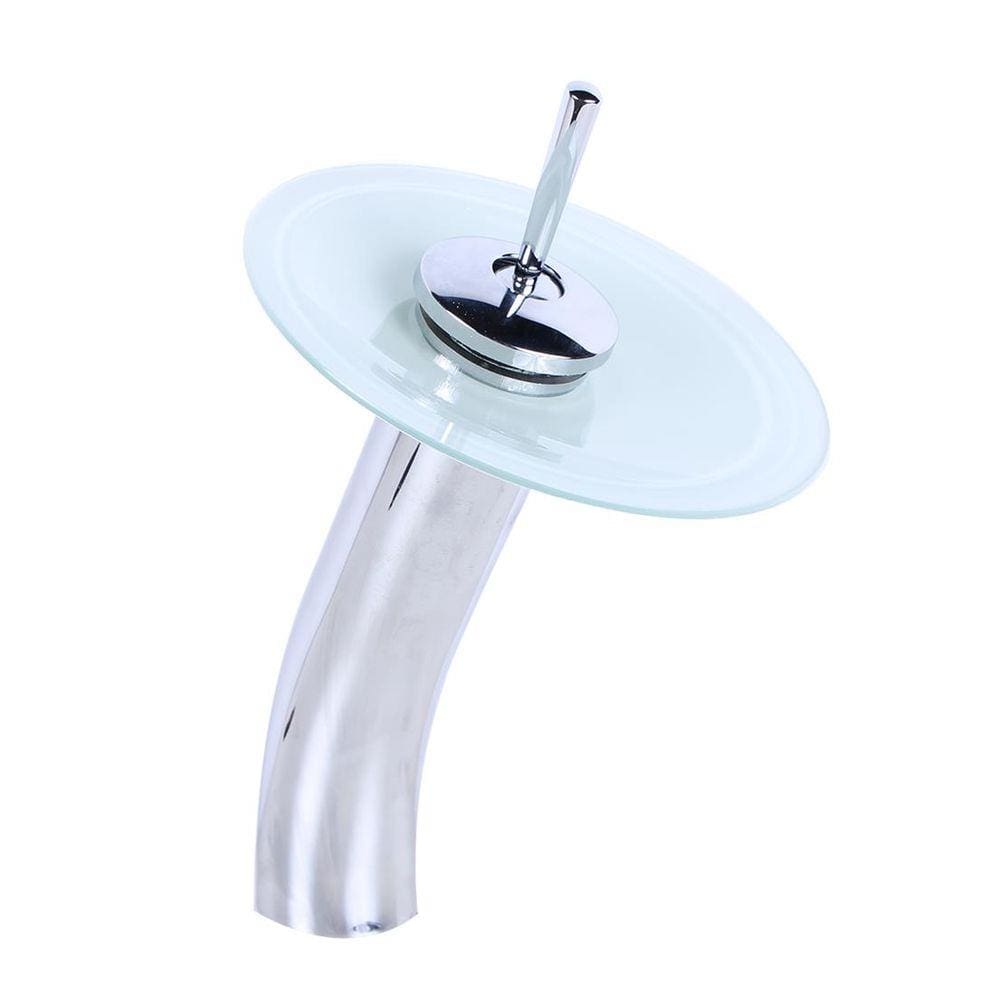 Torneira Cascata Vidro Branco