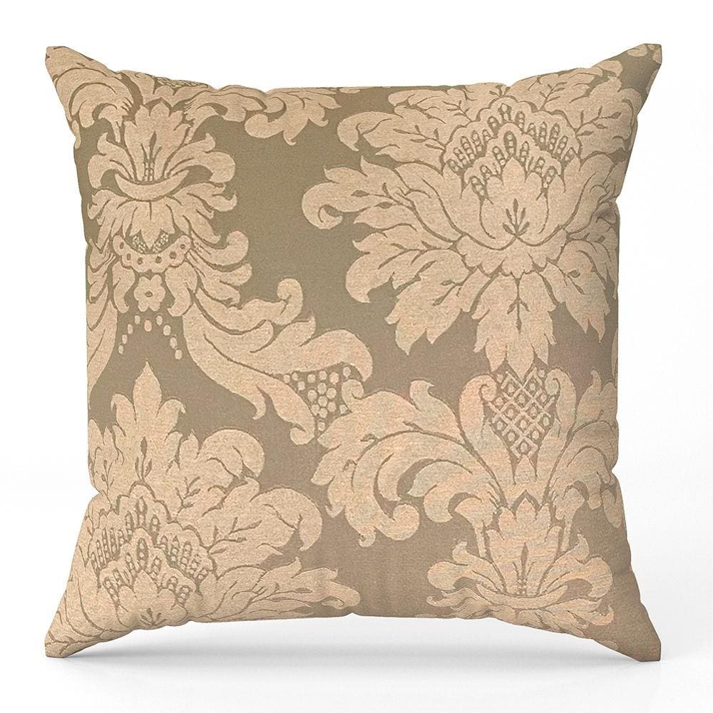 Capa Para Almofada Medalhão Bege Jacquard 40x40