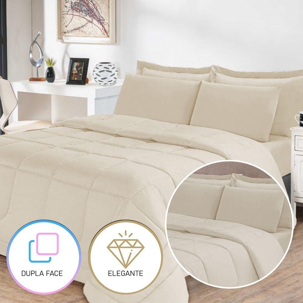 Jogo de Cama Soft Conforto Casal Queen 5 Peças Casa Dona