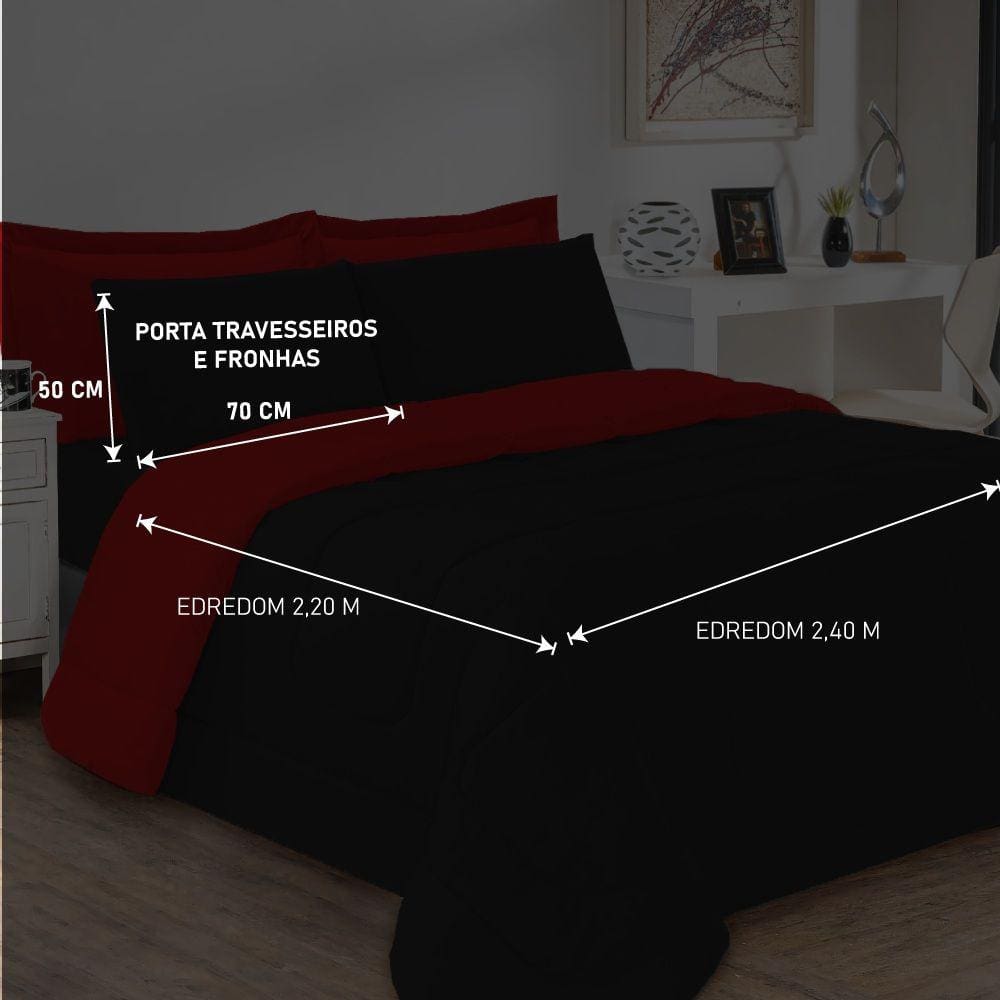 Jogo de Cama Soft Conforto Casal Queen 5 Peças Casa Dona