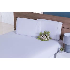 Kit 10 Fronhas 100% Algodão Percal 200 Fios Palito Branco
