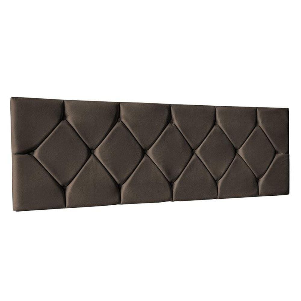 Cabeceira para Cama Box Mariana 140 cm Marrom Suede - IDF Decor