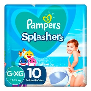 Fralda Descartável Pampers Splashers Piscina G/XG 10 Unidades