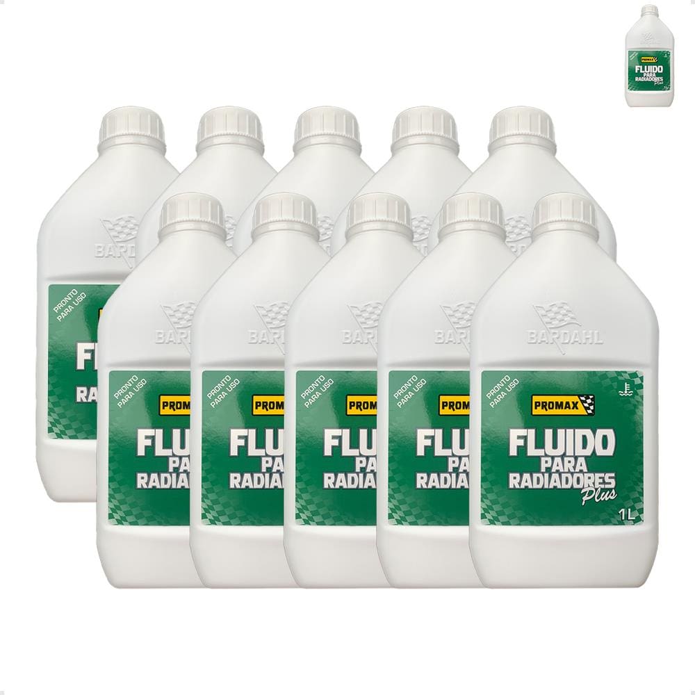 Fluido Para Radiador Bardahl Promax Plus 1 Litro Kit C/10
