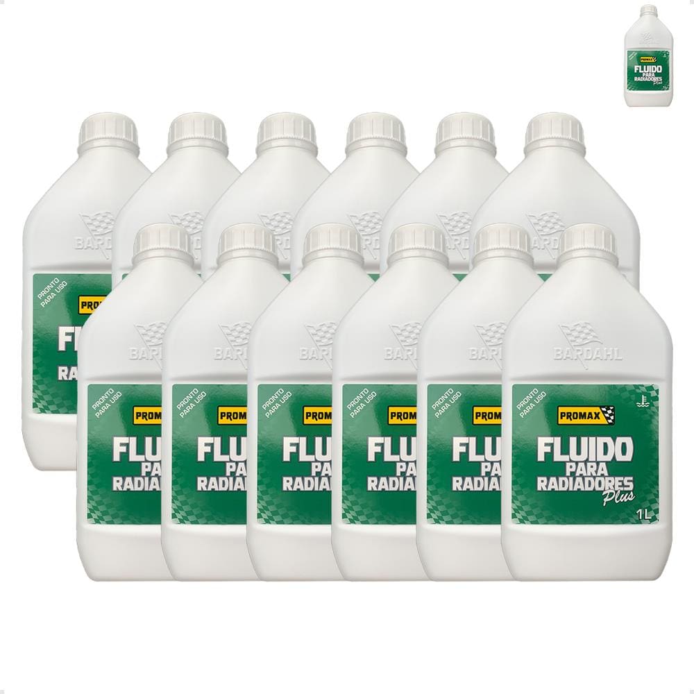 Fluido Para Radiador Bardahl Promax Plus 1 Litro Kit C/12
