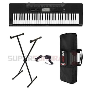 Kit Teclado Musical Casio Ctk3500 Midi/usb Aplicativo Chordana + Suporte X + Capa + Fonte + Suporte